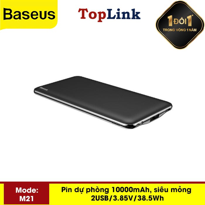 Pin Dự Phòng Thương Hiệu Baseus M21 Cao Cấp Dung Lượng 10000mah Công Nghệ Sạc Nhanh Cổn