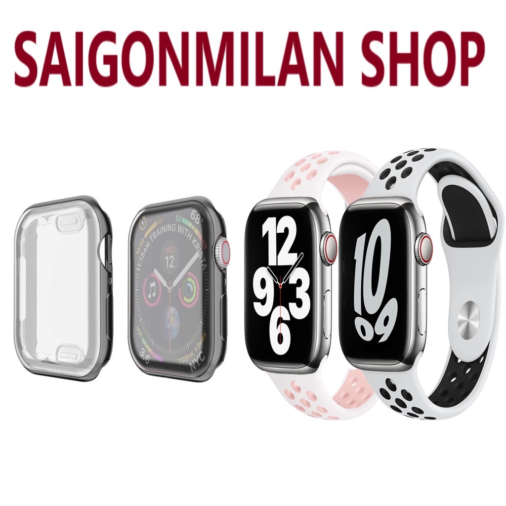 Ốp Dẻo Bảo Vệ Màn Hình Cho Đồng Hồ Thông Minh Apple Watch VS Dây Cao Su Series 7/6/5/SE/4/3/2/1 Size 38-40-41-42-44-45mm