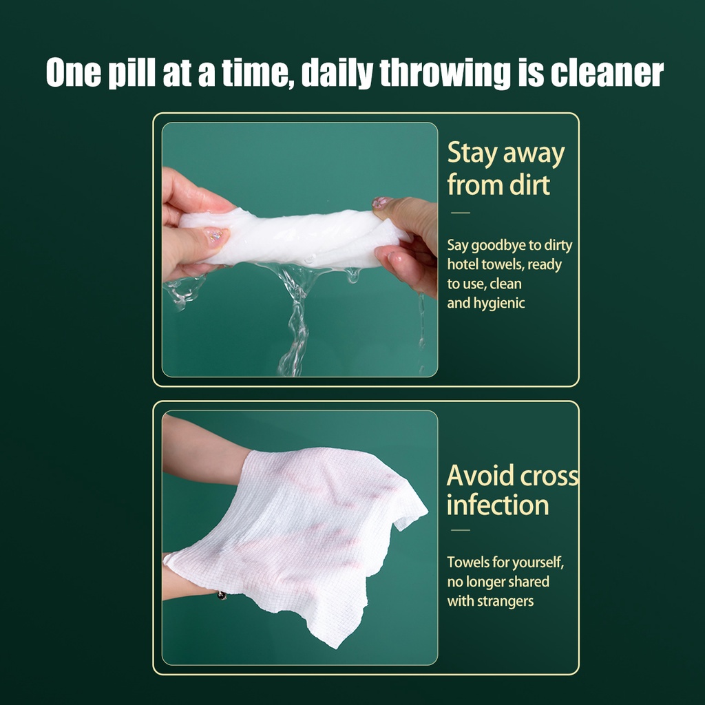 Set 20 Khăn Cotton Du Lịch JUJIAJIA Dùng Một Lần Làm Từ Sợi Thấm Hút