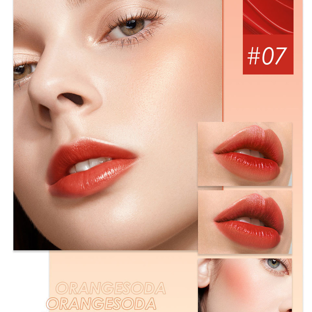 CODseller Women Natural Waterproof Long Lasting Face Cheek Liquid Blush Lipstick Cosmetic