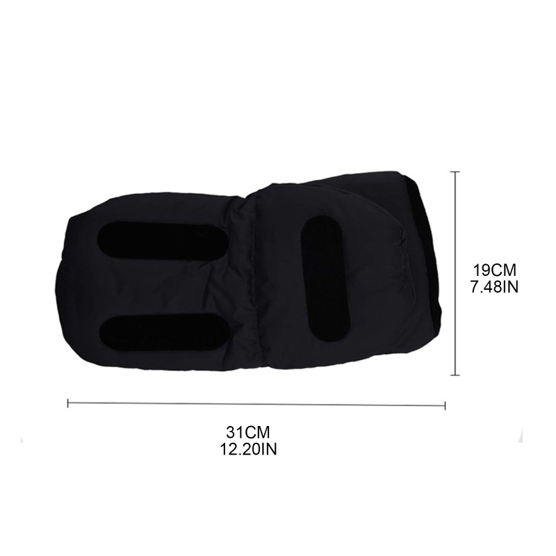 Găng Tay Giữ Ấm Chống Tuyết Thoải Mái Màu Đen Cho Xe Đẩy Em Bé