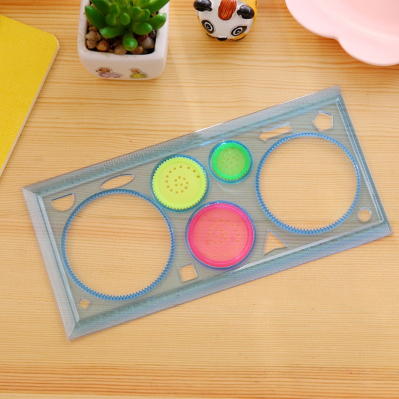Thước kẻ khoét lỗ bằng nhựa học tập nghệ thuật dành cho trẻ em mẫu giáo