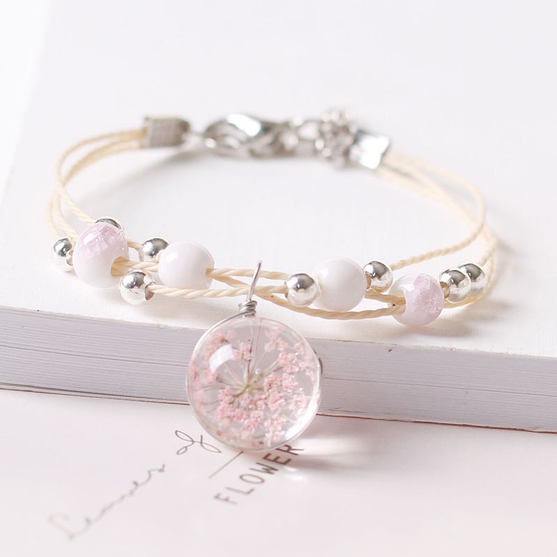 Vòng Tay Mặt Hoa Sứ Thiết Kế Đơn Giản Sáng Tạo Cho Nữ | BigBuy360 - bigbuy360.vn