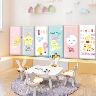 Tấm dán tường nệm da trang trí phòng ngủ đầu giường phòng ngủ em bé dày 3CM chống va đập