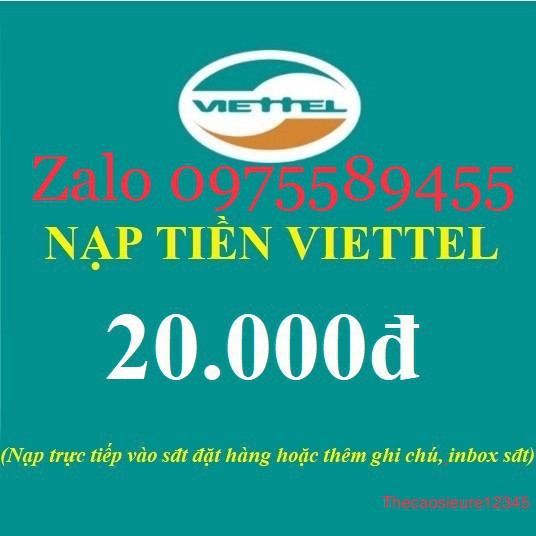 mã thẻ Viettel 20k (có số seri)