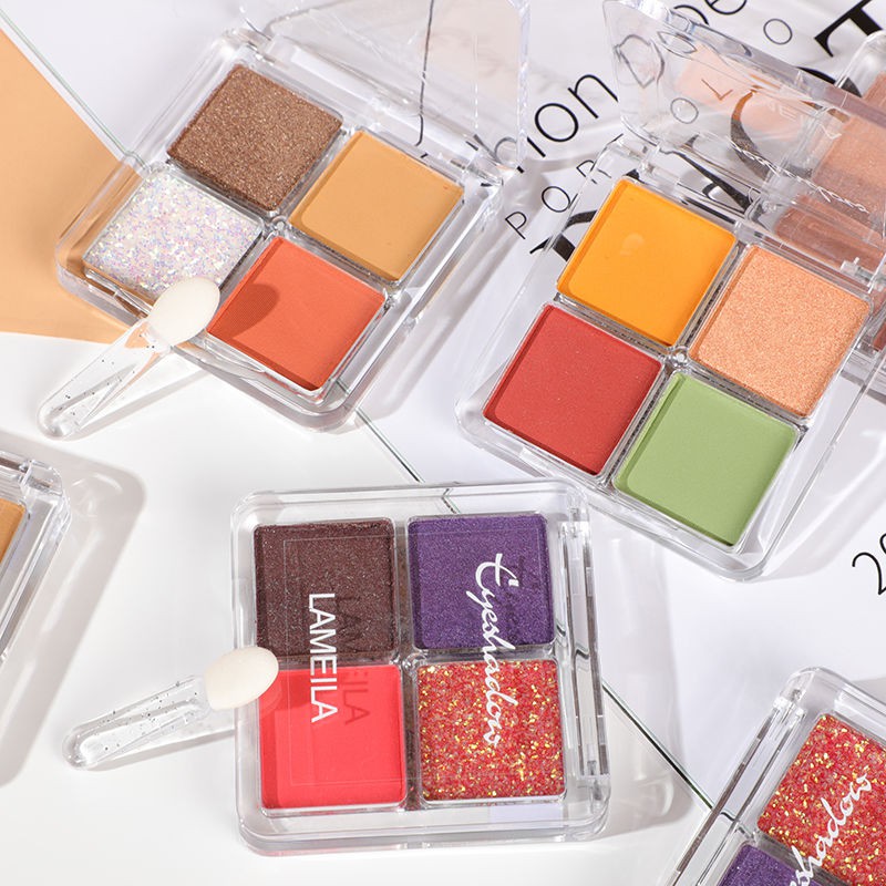 Bảng Phấn Mắt 4 Màu Lì / Nhũ Ngọc Trai Lấp Lánh Chống Thấm Nước | BigBuy360 - bigbuy360.vn