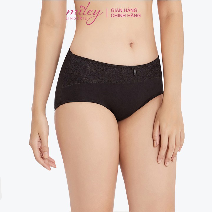 Quần Lót Nữ Cotton Lưng Cao Miley Lingerie FCM0100- Màu Đen