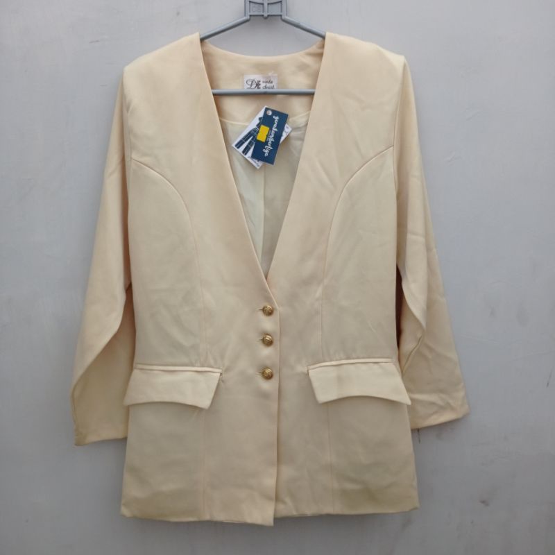 Áo Blazer Màu Vàng D.E Vinta Christ X Preloved X