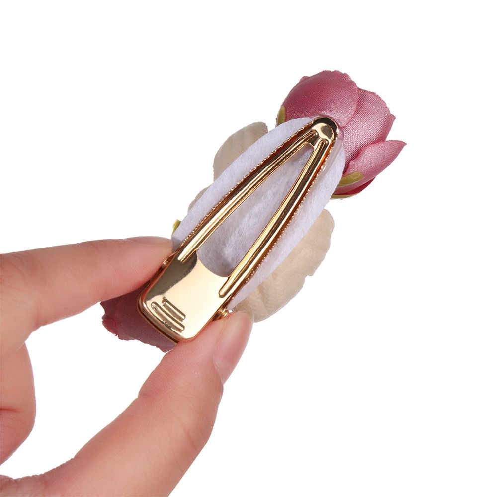 Kẹp tóc gắn hoa chiffon nhân tạo kiểu Boho sành điệu cho nữ