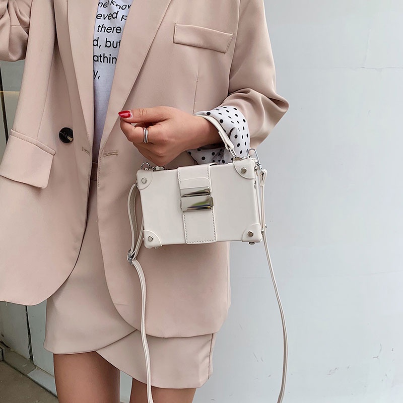 Túi đeo vai IELGY dáng vuông cỡ nhỏ thiết kế đơn giản thời trang cho nữ