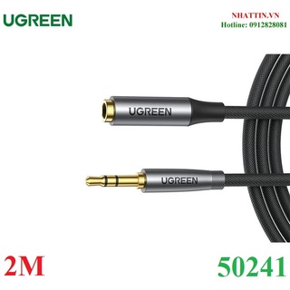 Cáp nối dài âm thanh aux 3.5mm 2m ugreen 50241 bọc nylon cao cấp