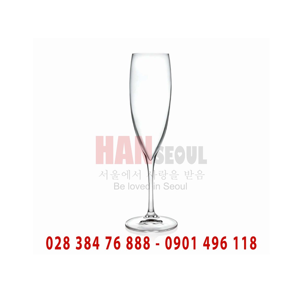 Bộ 6 ly pha lê rượu champagne RCR của Ý dòng Luxion ® Winedrop FLUTE 241ml (Goblet for Champagnes)