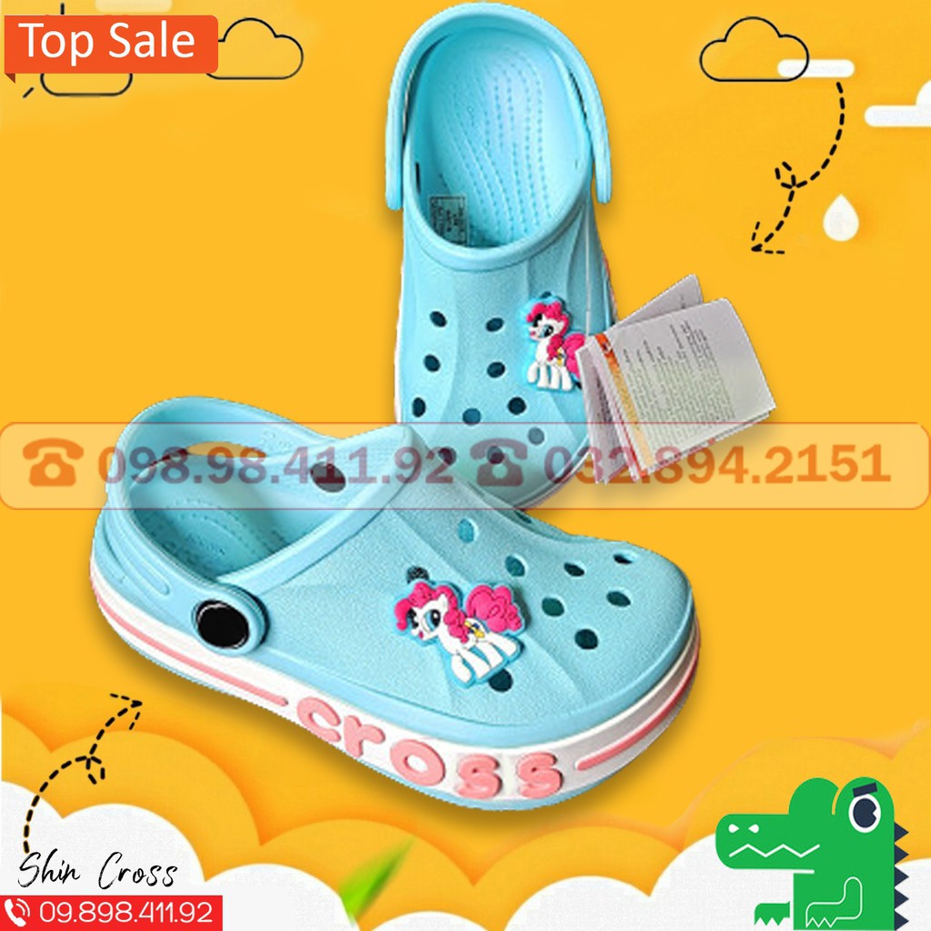 dép Cross BAY A CHO BÉ nhiều màu tặng thêm 6 jibitz Cross