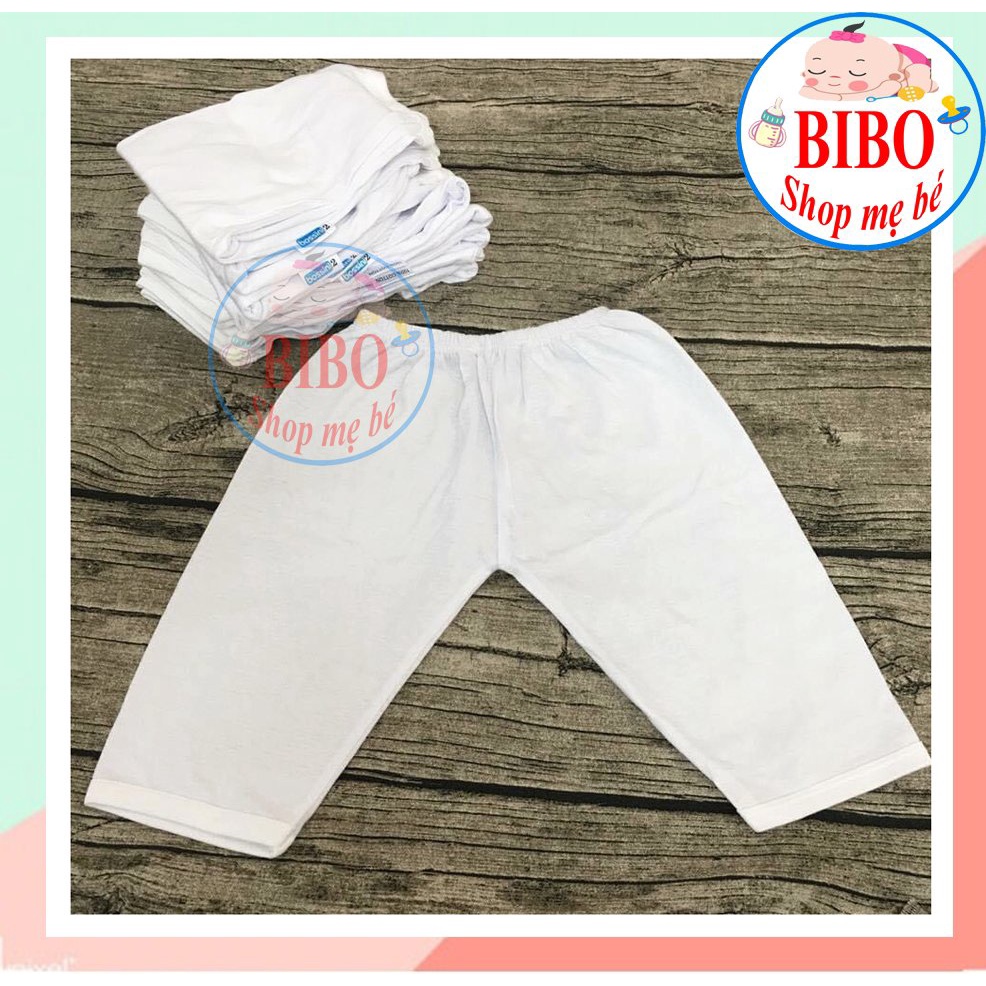 (Chất đẹp) Combo 5 Quần Dài Cho Bé Sơ Sinh,Quần Cotton Trắng Bé Mặc Nhà- 5 cái