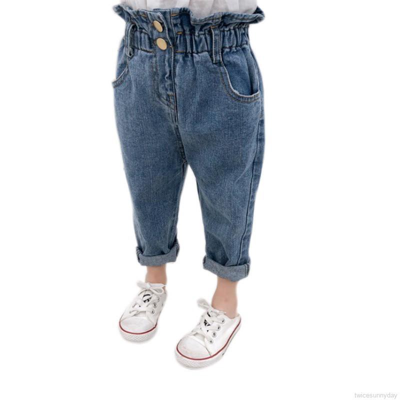 Quần jeans co dãn cho bé gái