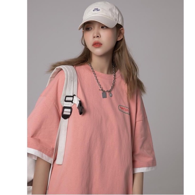 Áo thun tay lỡ phông rộng họa tiết chú cá 2 - Unisex nam nữ đều mặc được