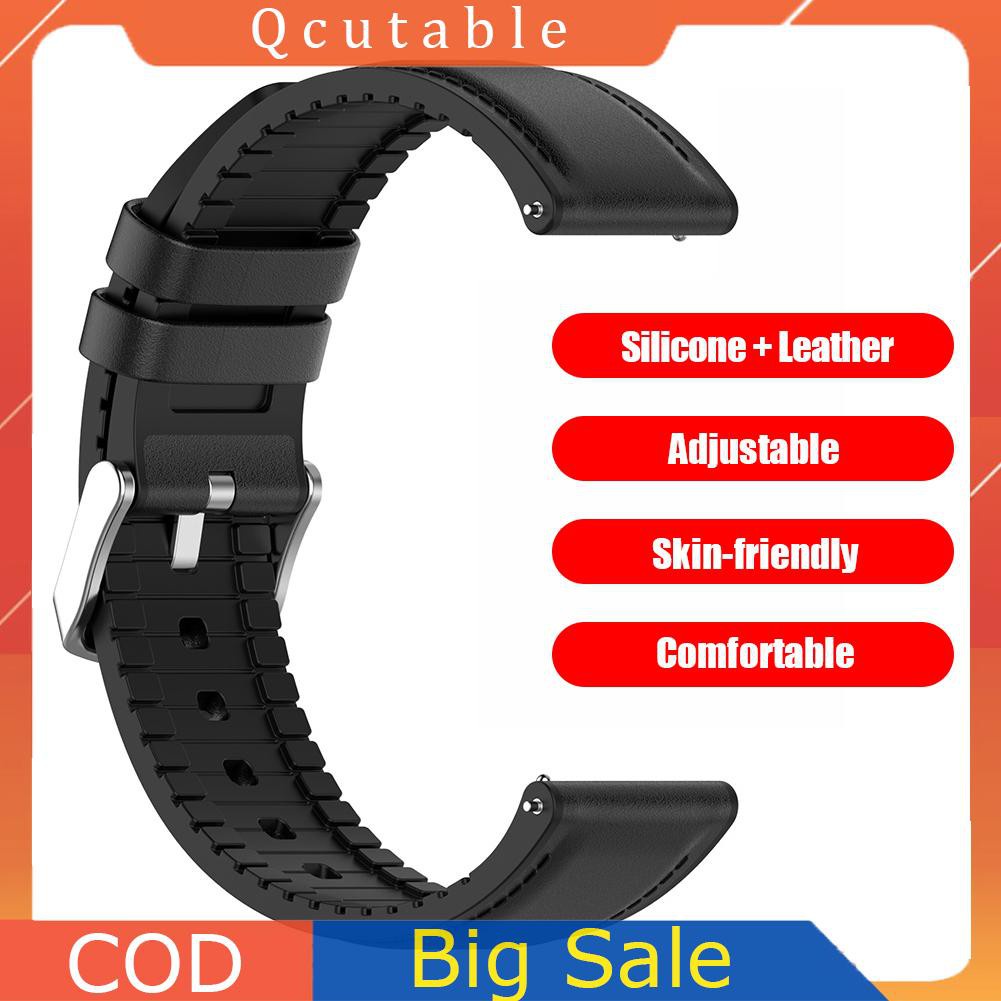 Silicone Leather Band Strap for Samsung Galaxy Watch 3 45mm Amazfit GTR 2