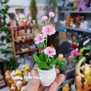 Chậu hoa Nhài bằng đất sét Nhật