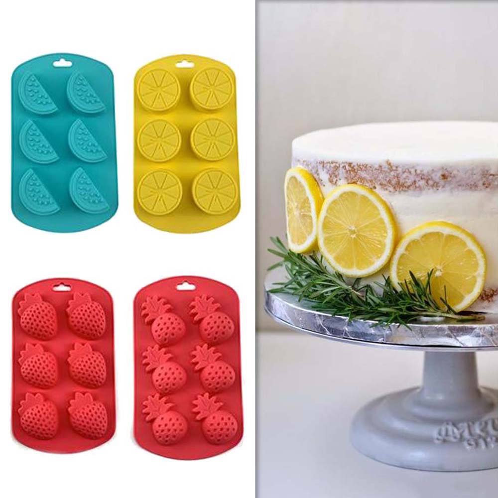 Khuôn Silicon Làm Bánh Tạo Hình Quả Dâu Tây / Dứa / Trái Cây Dễ Thương