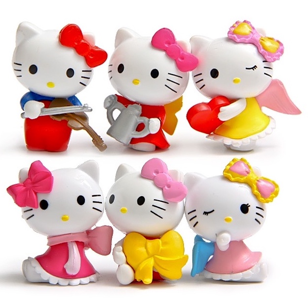 Mô Hình Mèo Hello Kitty Xinh Xắn Dùng Để Trang Trí