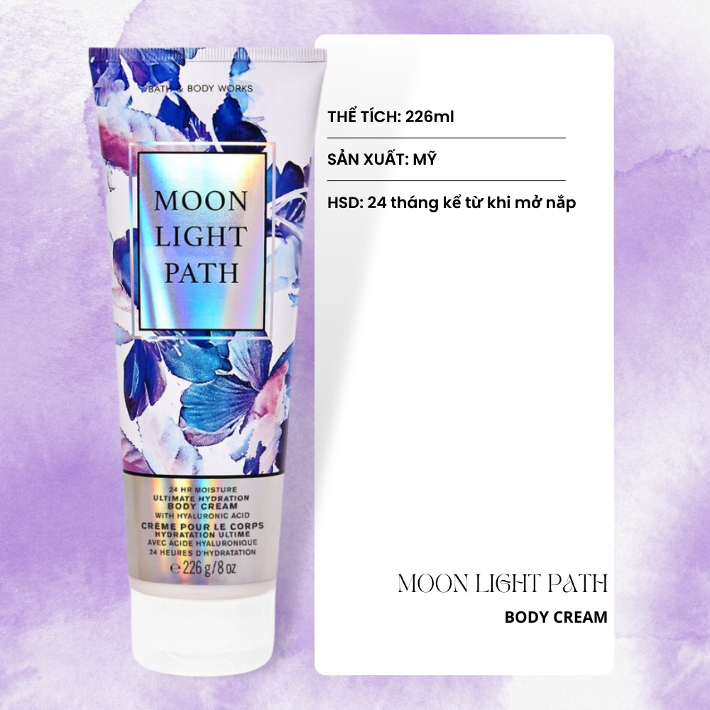 Kem Dưỡng Thể Bath & Body Works Body Cream Moonlight Path 226g