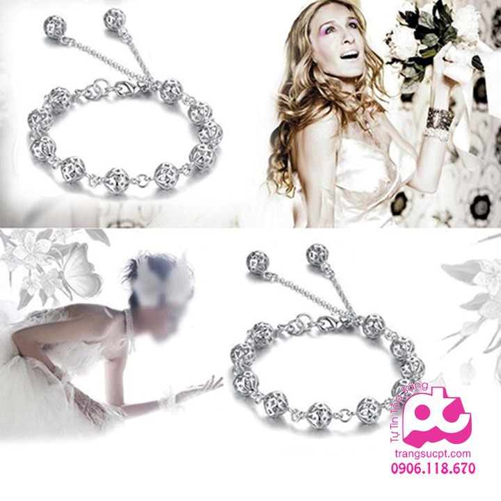 Lắc tay nữ cá tính inox không đen giá rẻ nhất HCM - PT_2_LTN57