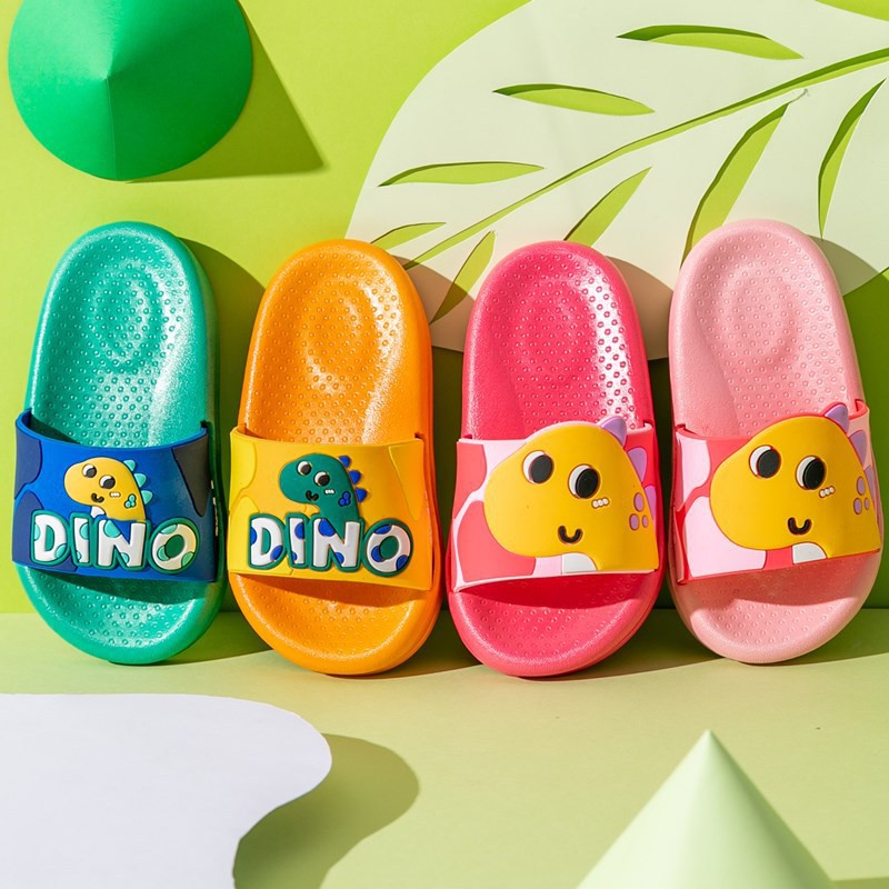 Dép khủng long dễ thương Dino trơn cho bé trai bé gái Quảng Châu