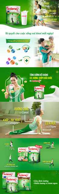 Combo 2 lon Sữa Bột Anlene Gold Movepro Hương Vanilla 800g/hộp (trên 40 tuổi)