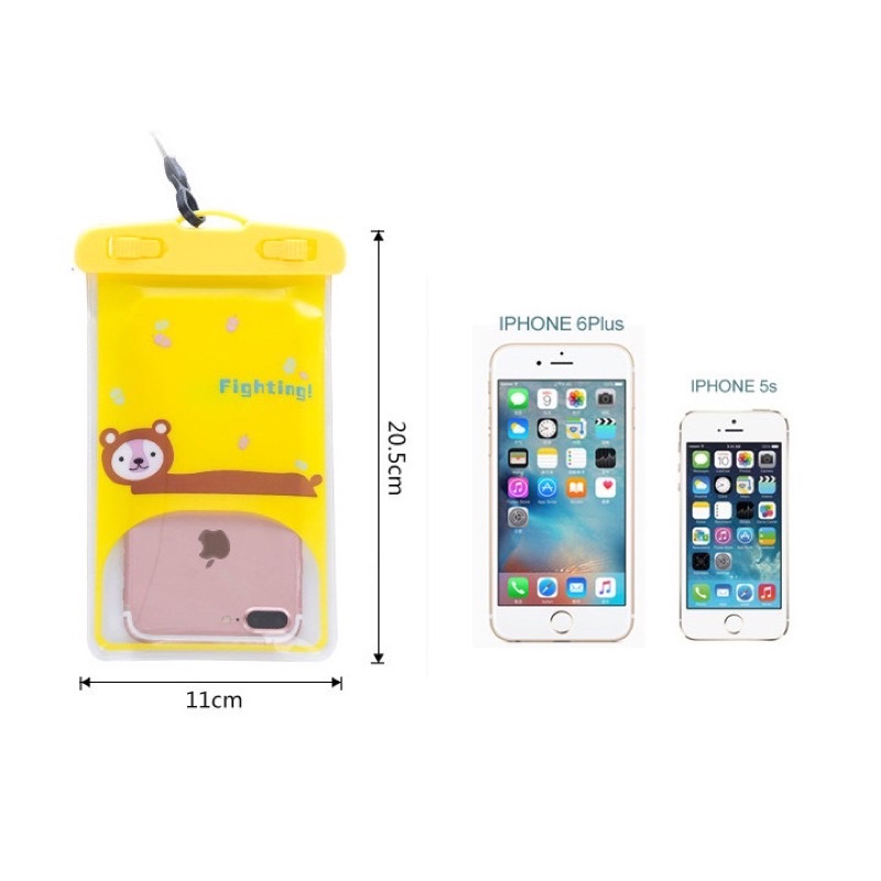 Túi chống nước điện thoại hình thú dễ thương - Túi chống thấm nước cho điện thoại đi biển, đi mưa, đi bơi LOẠI XỊN