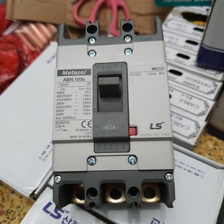 Cầu dao tự động 3 pha ABN 103C 60A Metasol Hàn Quốc / CB 3 pha 60A Metasol/ Aptomat 3 pha60A Metasol