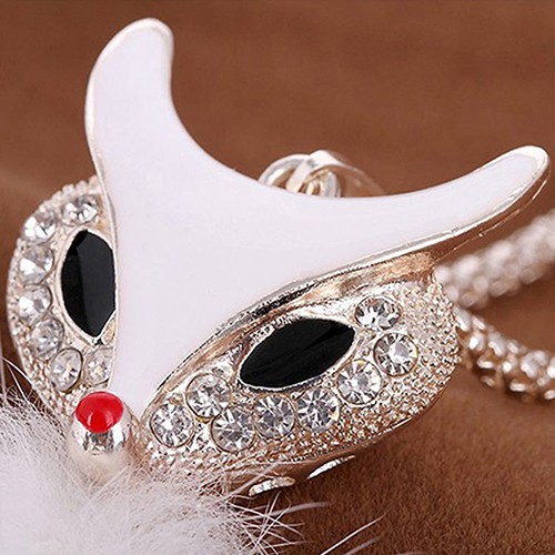 Dây chuyền dài có mặt hình chú cáo đính đá đáng yêu