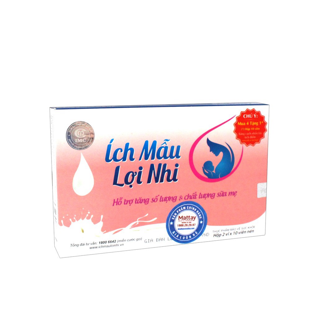 ❤️ Ích Mẫu Lợi Nhi - Hộp 20 Viên - Hỗ Trợ Tăng Số Lượng Và Chất Lượng Sữa Mẹ