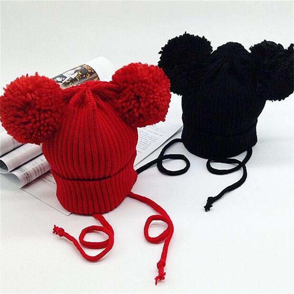 Mũ Len Đan Móc Dễ Thương Thời Trang Mùa Đông Cho Bé