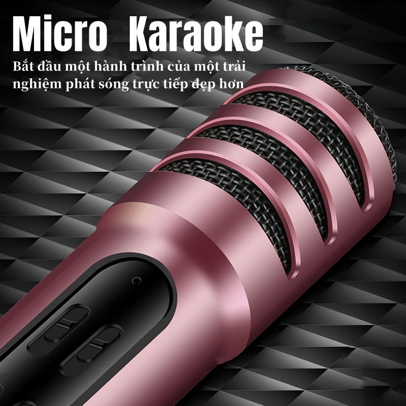 【Tặng tai nghe】 Micro Karaoke C7 Thu Âm Hát Karaoke Livestream 3 in 1 , Loại 1 đủ phụ kiện Micro cầm tay