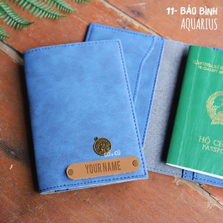 Vỏ Bọc Hộ Chiếu Xanh Dương Cá Tính + 20 Màu Khác