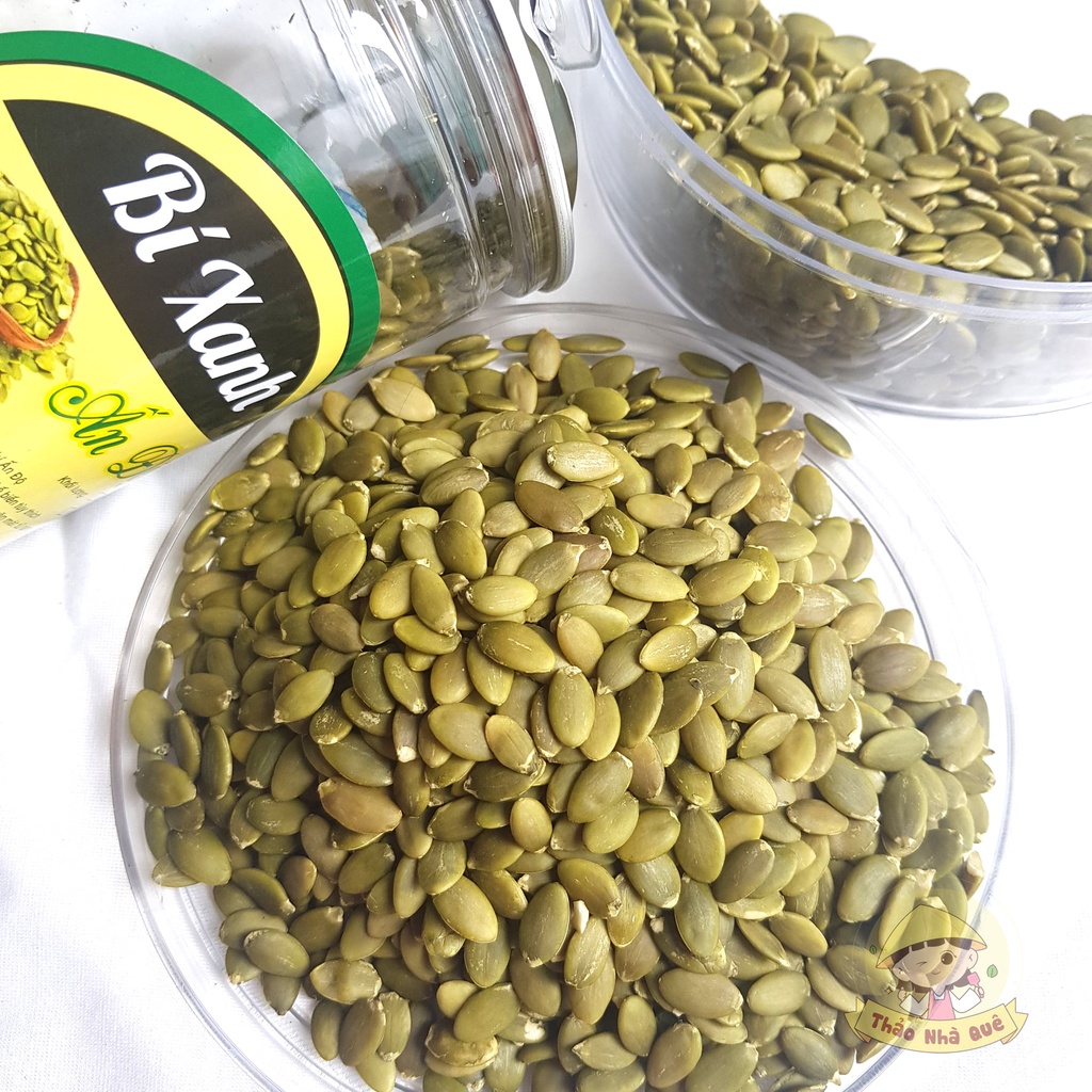 Hạt bí xanh Ấn Độ, hạt dưa rang đã tách vỏ 500g - Đồ ăn vặt dinh dưỡng healthy