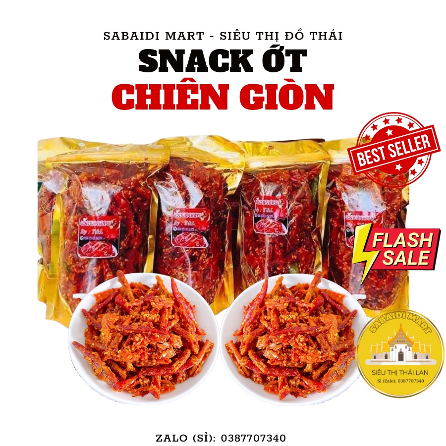 ỚT CHIÊN SNACK ỚT THÁI LAN CHIÊN GIÒN - 100G