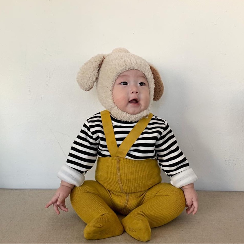 Mũ cho mũ trẻ em Mới sinh Trẻ mới biết đi Caps Kids Bear Plush Cute Hats Boy Girl Fashion Bunny Caps Cartoon Winter Autumn Warm AKKU