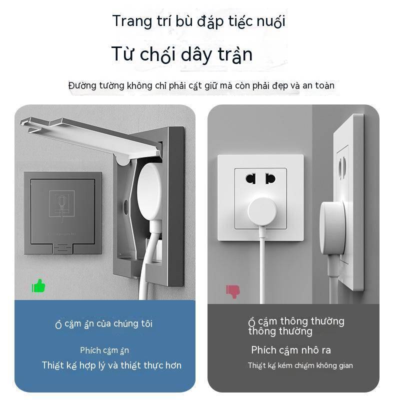 Ổ Cắm Điện Ẩn Năm Lỗ Loại 86 Chuyên Dụng Cho Thợ Điện