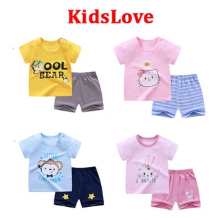 Bộ đồ cho bé KidsLover cotton mềm mịn, thoáng mát, thấm hút mồ hôi