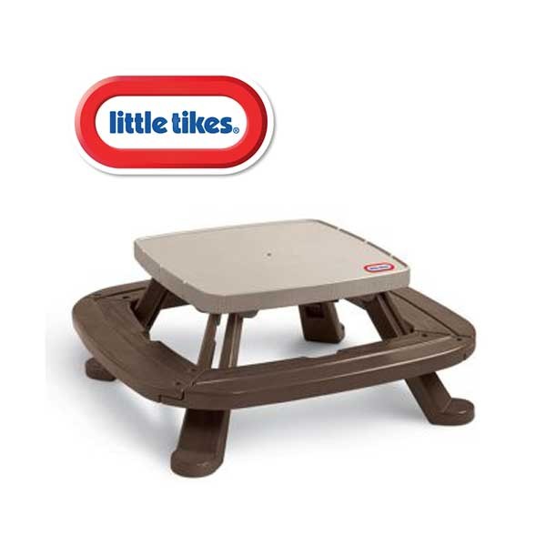 Bộ bàn ghế dã ngoại V120cm (không có dù) Fold‘n Store Picnic Table - Little Tikes
