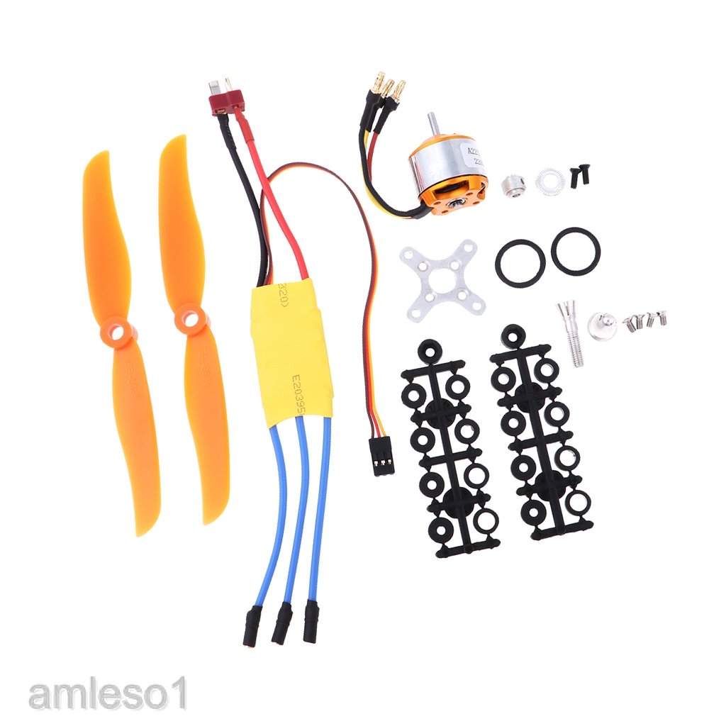 Động cơ không chổi than RC 2200KV 2212-6+30A ESC + Cánh quạt cho máy bay điều khiển