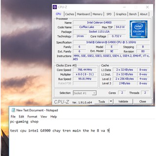 cpu intel G4900, bộ vi xử lý cho máy bàn thế hệ 8 và 9