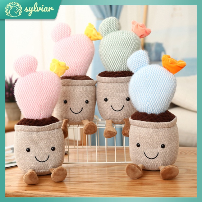 Chậu Cây Cảnh Bằng Lông Nhung Siêu Mềm Để Bàn Trang Trí Nhà Cửa / Làm Quà Tặng Cho Bé