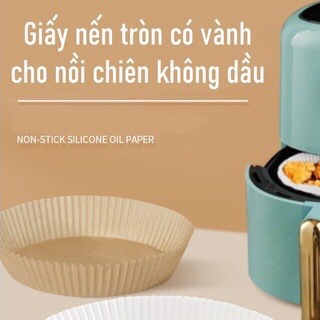 Khay nướng lót nồi chiên không dầu,Khay giấy nồi chiên không dầu hình tròn