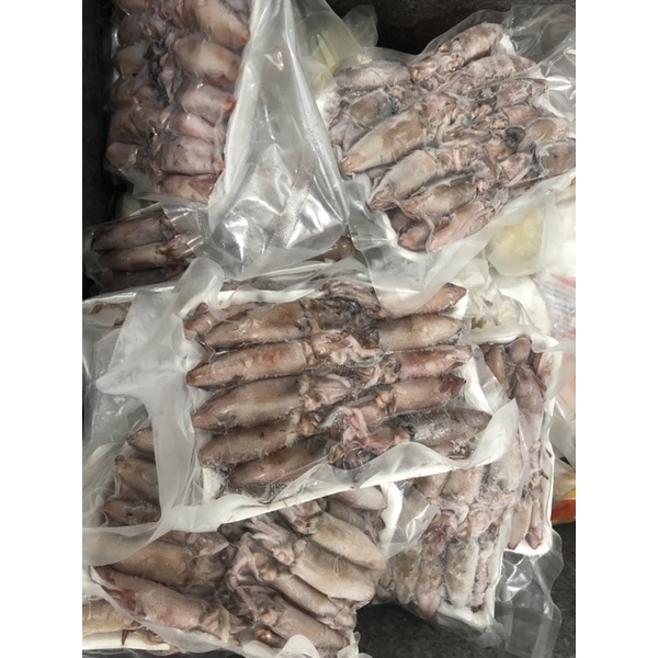 Mực sim hấp thuyền khay 500g size to