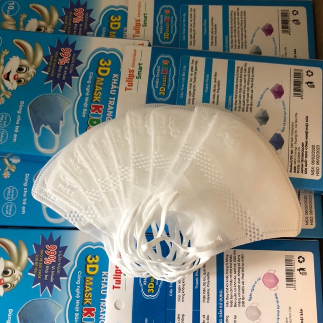 Khẩu trang Trẻ Em 3D Mask Tulips  4 lớp