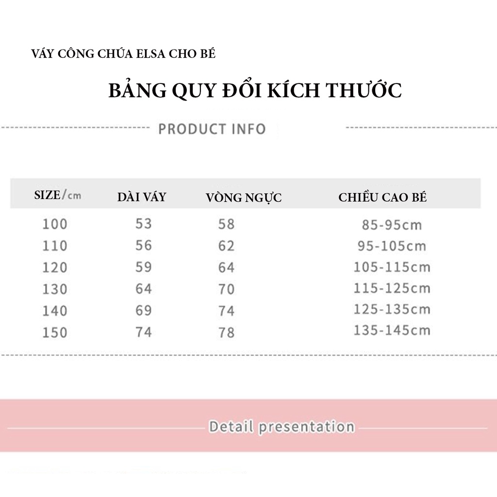 Váy Đầm Công Chúa Elsa Cho Bé Gái - Trọn Bộ Váy Elsa Cho Bé