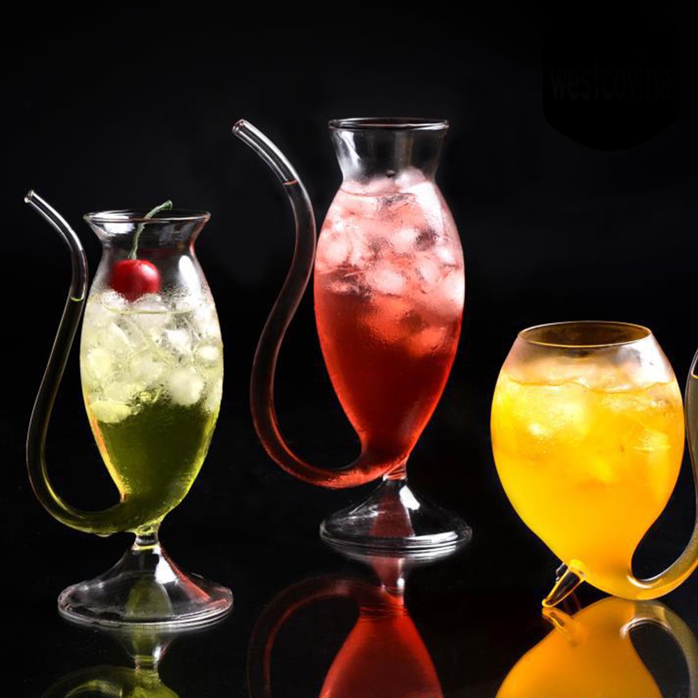 [Hot]☀ Ly Uống Rượu Chịu Nhiệt Kèm Ống Hút
