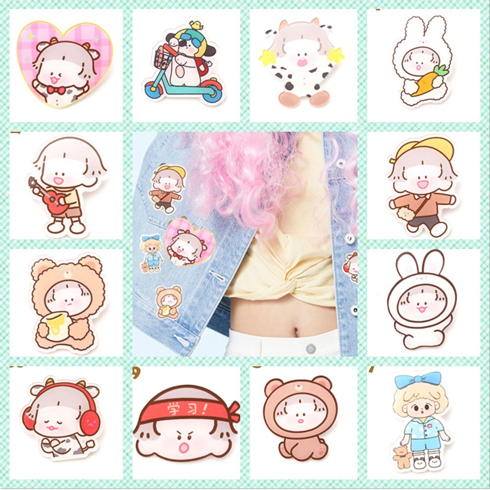 Ghim cài áo hình bánh quy hoạt hình dễ thương cho nữ